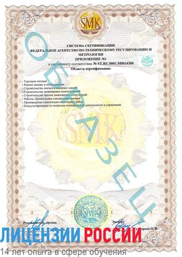 Образец сертификата соответствия (приложение) Верхний Уфалей Сертификат OHSAS 18001