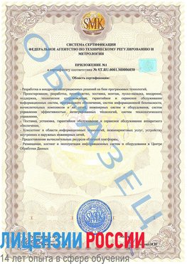 Образец сертификата соответствия (приложение) Верхний Уфалей Сертификат ISO 27001
