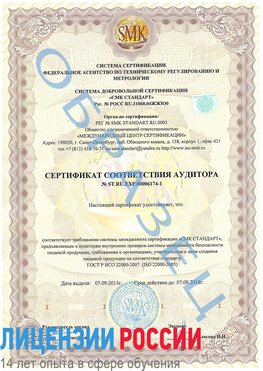 Образец сертификата соответствия аудитора №ST.RU.EXP.00006174-1 Верхний Уфалей Сертификат ISO 22000