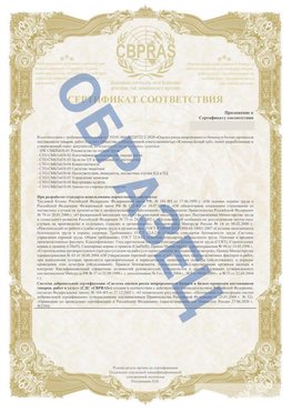 Образец Приложение к СТО 01.064.00220722.2-2020 Верхний Уфалей Сертификат СТО 01.064.00220722.2-2020 