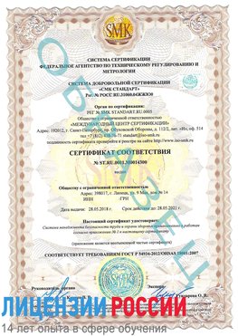 Образец сертификата соответствия Верхний Уфалей Сертификат OHSAS 18001