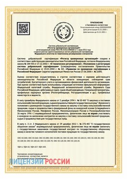 Приложение к сертификату для ИП Верхний Уфалей Сертификат СТО 03.080.02033720.1-2020